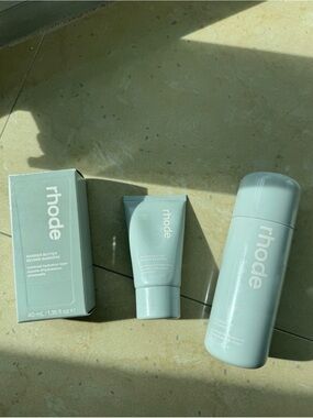 RHODE Pale Sage Skincare Trio - Barrier Butter, Balm & Cleanser